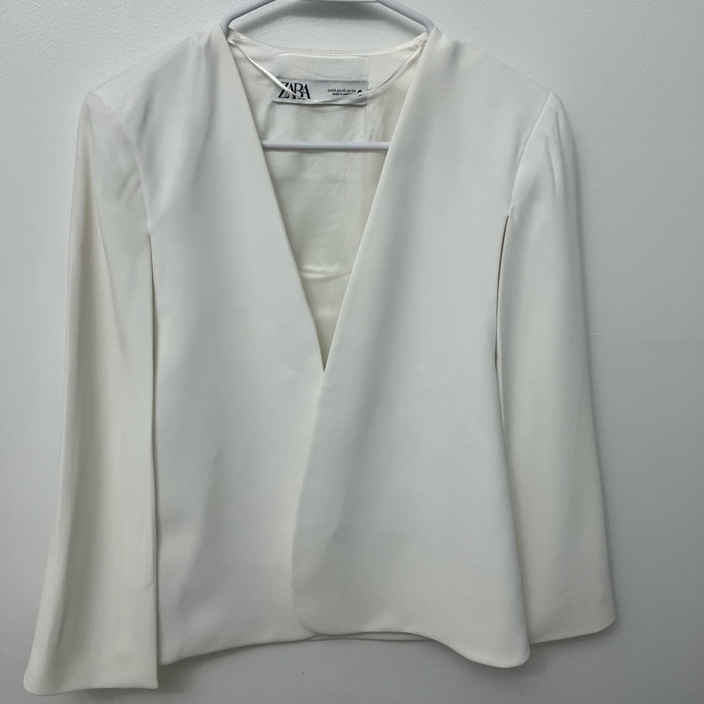 Zara Cream Blazer Cape Size XS